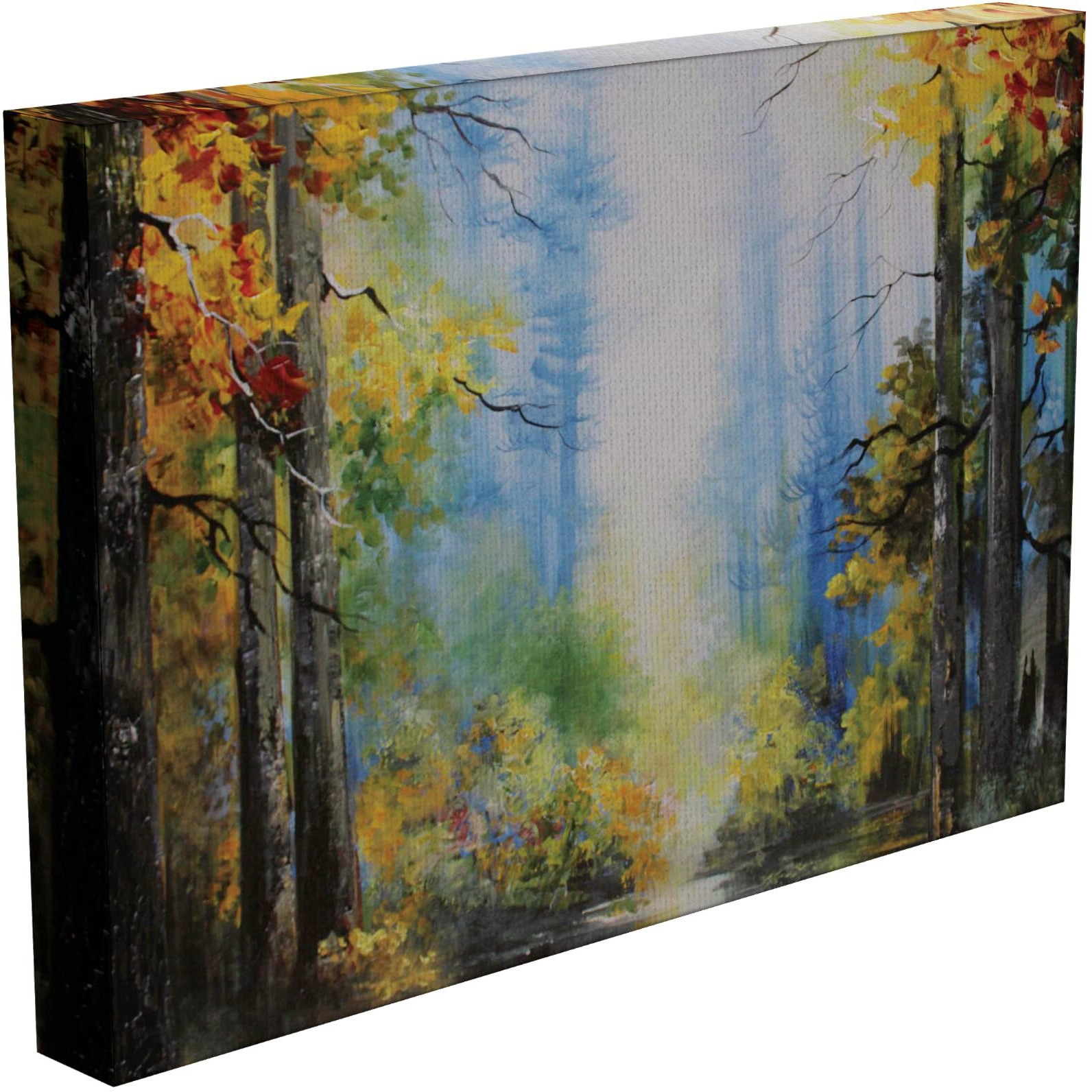 Inephos Framed Canvas - Abstract Beautiful Nature Landscapes Art Wall Painting (85Cm X 55Cm, Multicolour)