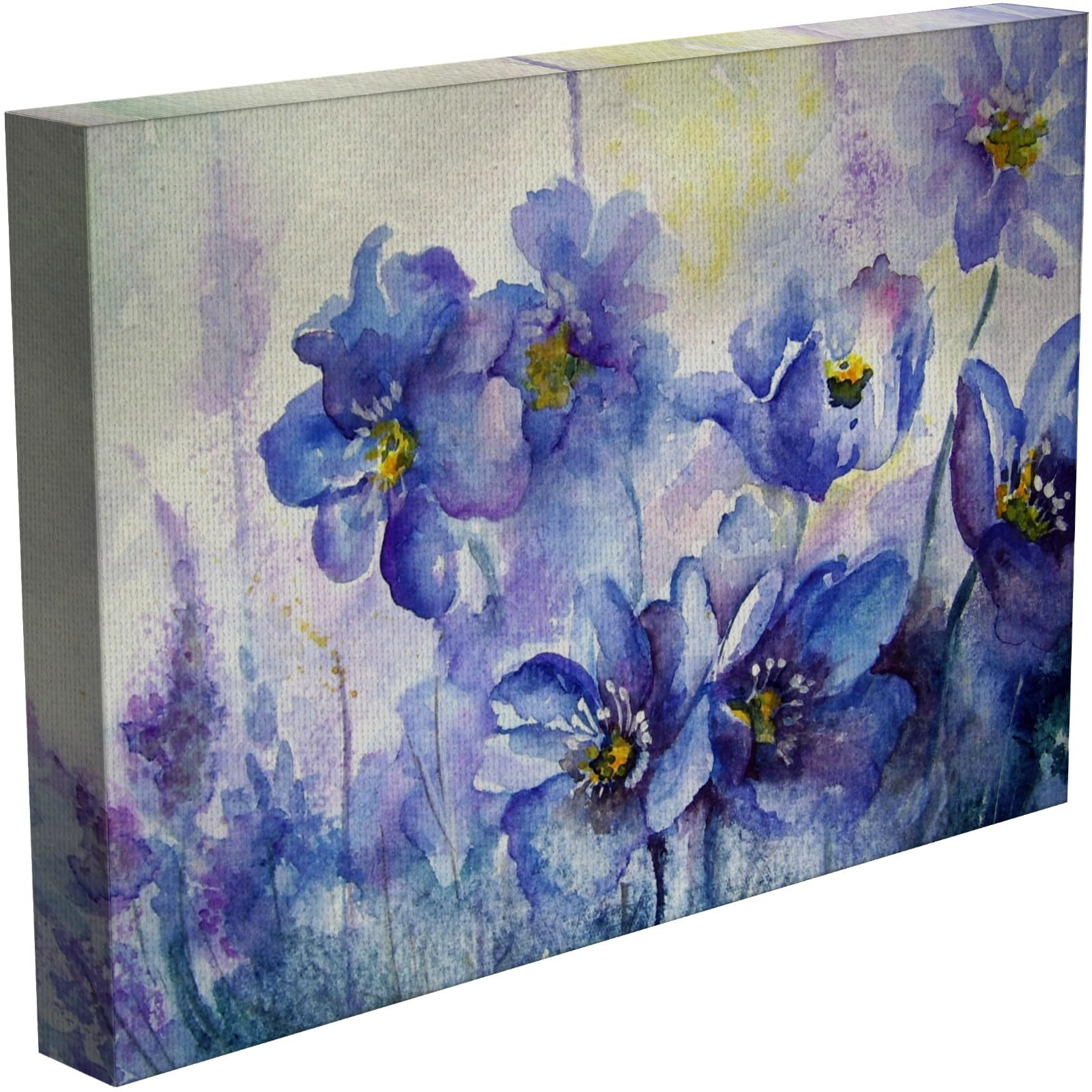 Inephos Cotton And Wood Beautiful Flowers Framed Painting, Off-White, Floral, 85 X 55 Cm