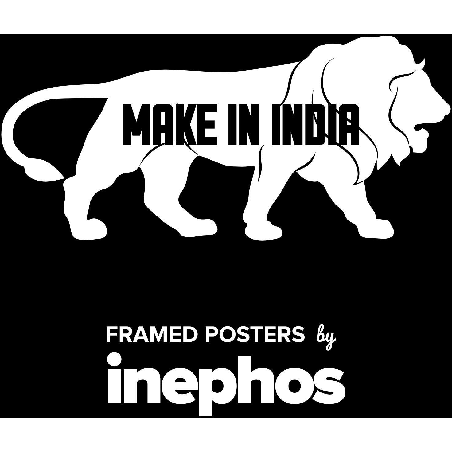 Inephos Big Biceps Are Important Gym Quotes Poster Art | Gym Motivation Posters (Size 8 Inch X 12 Inch, Framed, Laminated Print)