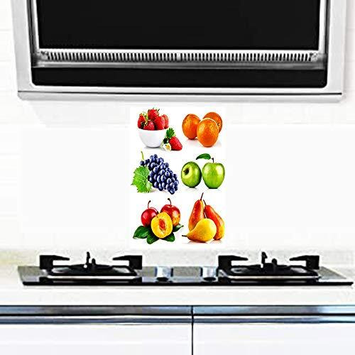 My D Square Vinyl Fruit Poster, Vegetables Wall Paper For Kitchen Office Shop Resturent Living Kids Room Size 12 X 18 Inch Self Adhesive Dfp539