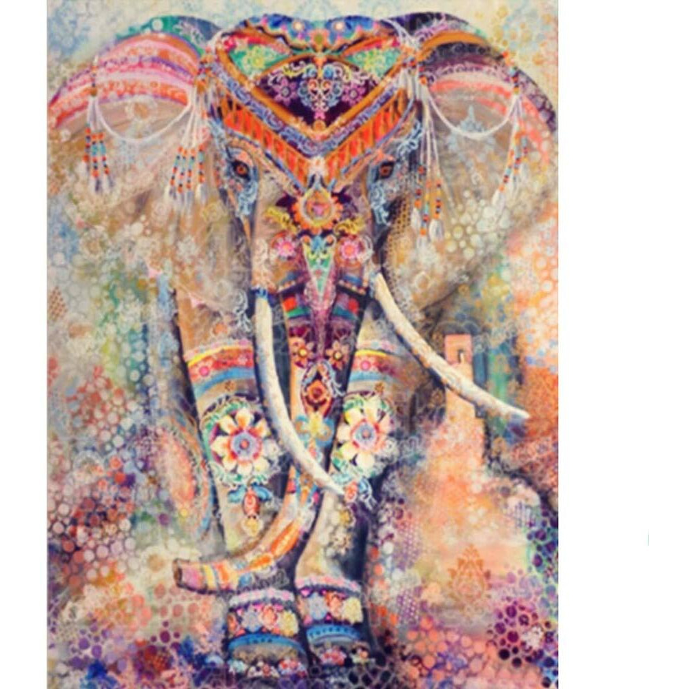 Diy 5D Diamond Painting Kits For Adults Kids Full Drill Round Beads Paint By Numbers Diamond Art Craft Kits For Home Wall Decor (Elephant, Canvas Size 11.8''X15.7''/ 30X40Cm)