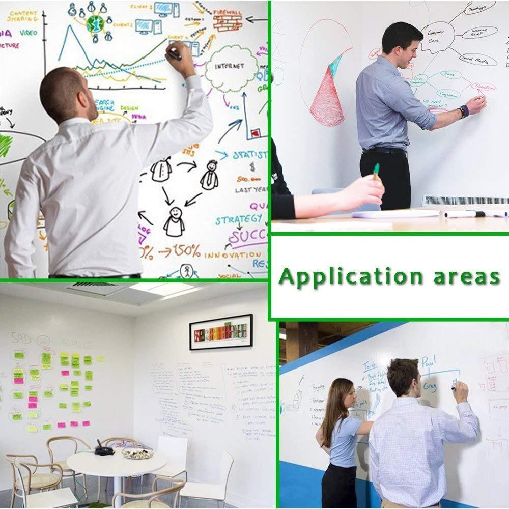 Sharp Choice White Board Wall Sticker Removable For Home Kitchen, Office, School, College Wall Self Adhesive Removable Peel And Stick White Board Wallpaper (45 X 200 Cm/White)