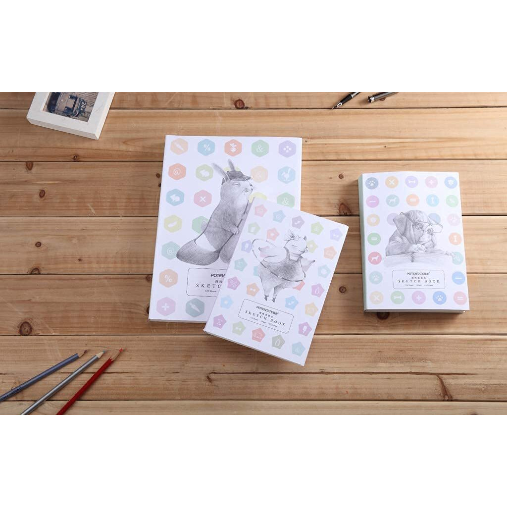 Artrack Exposed Bound Sketchbook A4, 100 Gsm, 120 Sheets - Unique Design - Ideal For Sketch, Drawing, Notes, Office Work
