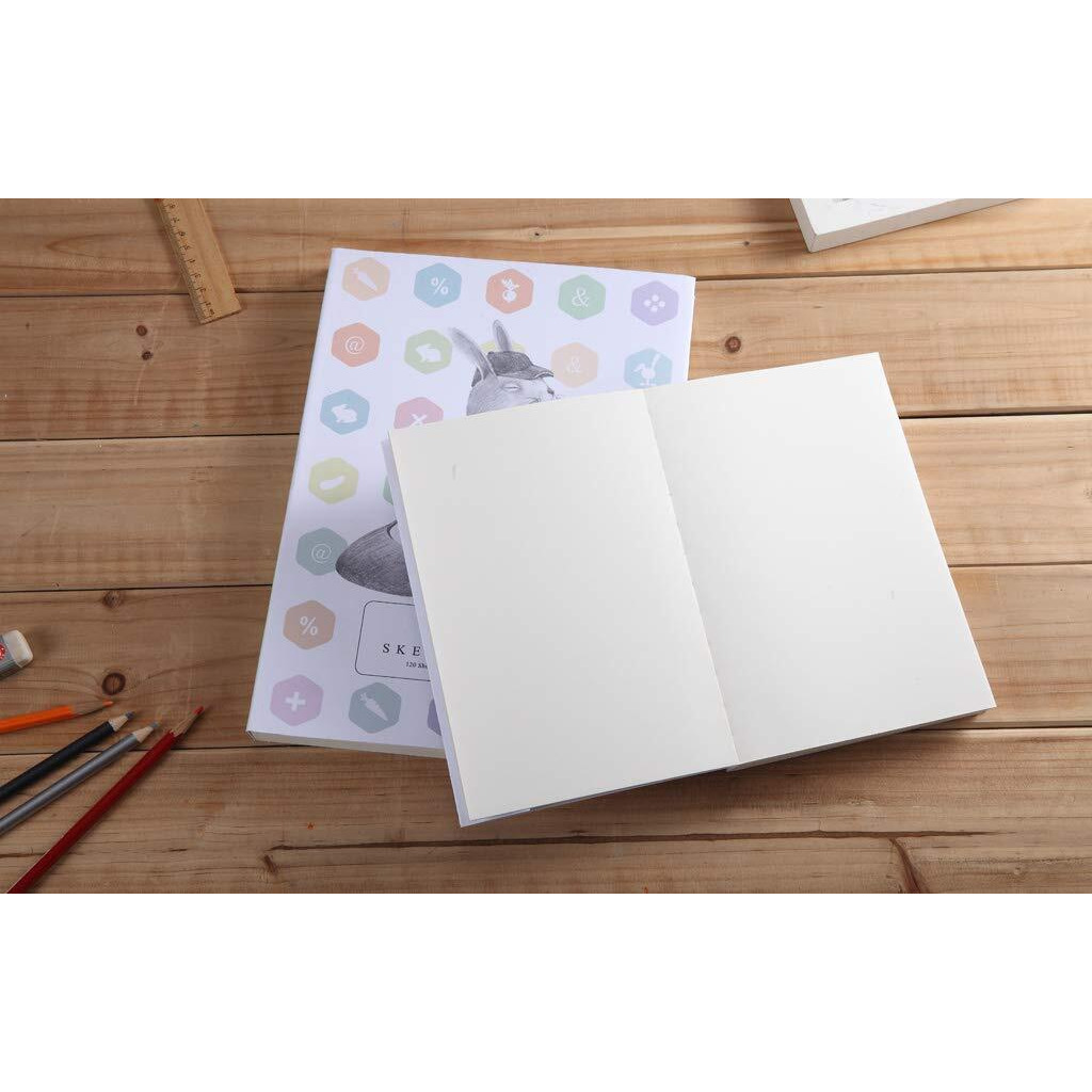 Artrack Exposed Bound Sketchbook A4, 100 Gsm, 120 Sheets - Unique Design - Ideal For Sketch, Drawing, Notes, Office Work