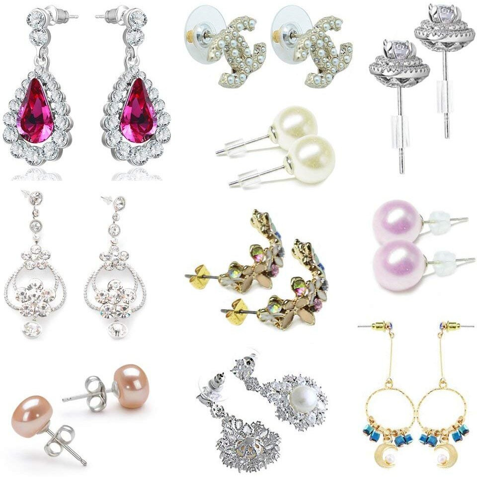 Diy Crafts Pack Of 1360 Pcs, Design No  1, Earring Backs,Clutch Safety Earring Pad Including Styles Of Clips Bulle(Pack Of 1360 Pcs, Design No  1)