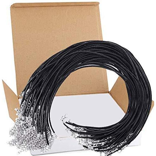Diy Crafts Design  No 1, Pack Of 10 Pcs, Black Waxed Neckla(Design  No 1, Pack Of 10 Pcs)