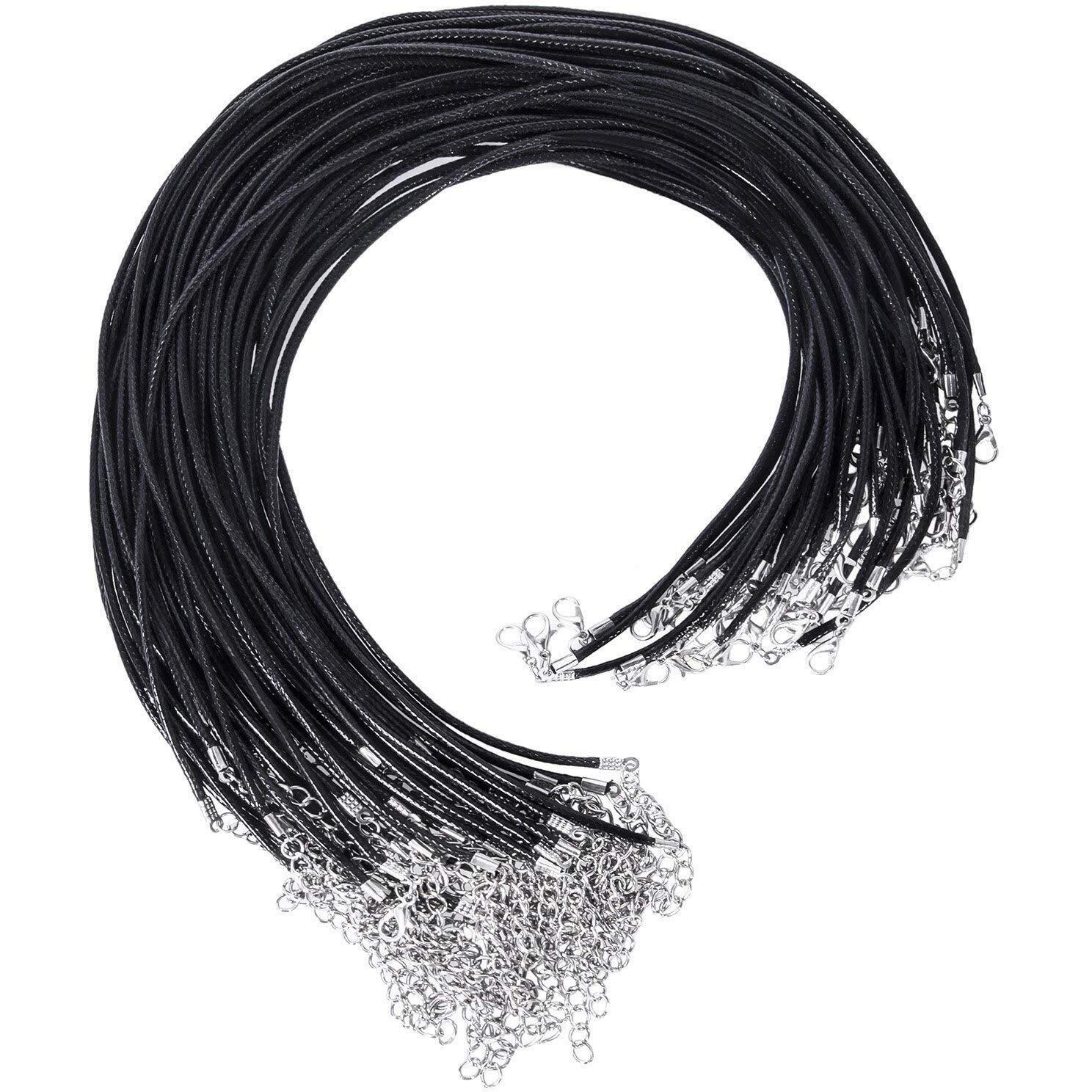 Diy Crafts Design  No 1, Pack Of 10 Pcs, Black Waxed Neckla(Design  No 1, Pack Of 10 Pcs)