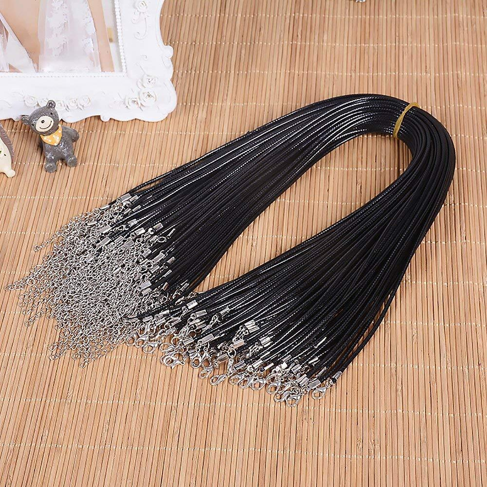 Diy Crafts Design  No 1, Pack Of 10 Pcs, Black Waxed Neckla(Design  No 1, Pack Of 10 Pcs)
