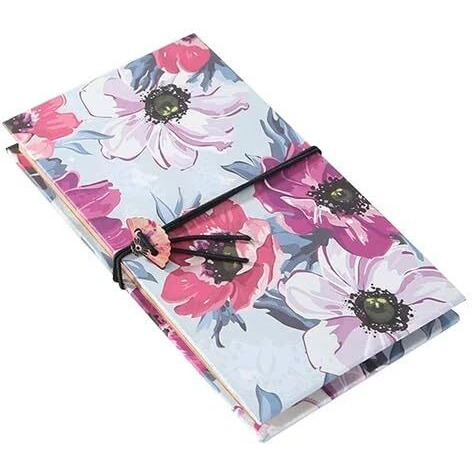 Even Scrapbook Folding Page Photo Album Photo Albums Handmade Art Album Book Scrap Book Diy Album Vintage Scrapbook With Attractive Printed Cover (16 Sheets,32 Pages) (Big Flower Print)