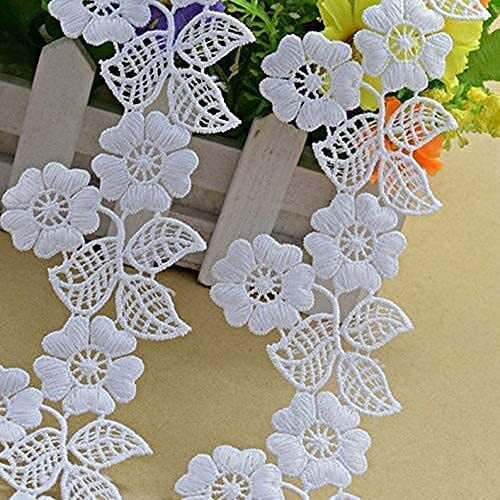 Elegant Orient Lace Craft White Lace Trim  5 Cm Wide, 10 Meter | Perfect For Sewing, Crafting, Diy, Wedding Decor, Invitations & More