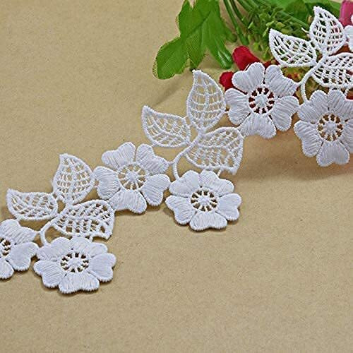 Elegant Orient Lace Craft White Lace Trim  5 Cm Wide, 10 Meter | Perfect For Sewing, Crafting, Diy, Wedding Decor, Invitations & More