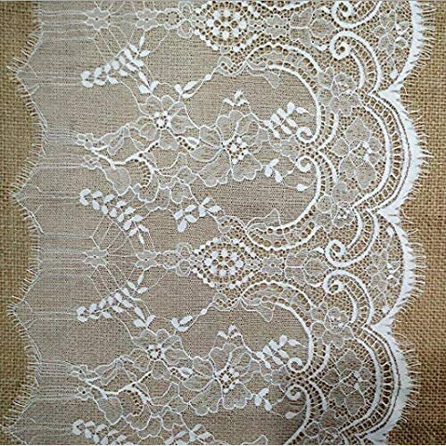Orient Lace Craft White Net Scallop Lace  Nylon Eyelash Flower Trim Ribbon For Sewing, Dresses, Skirts, Burkha, Dcor & Diy Handicrafts