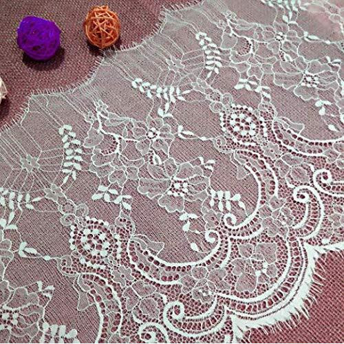 Orient Lace Craft White Net Scallop Lace  Nylon Eyelash Flower Trim Ribbon For Sewing, Dresses, Skirts, Burkha, Dcor & Diy Handicrafts