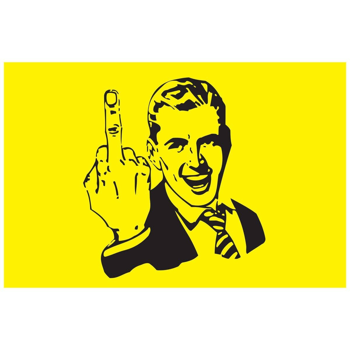 Inephos Middle Finger Meme Funny Poster (12 X 18 Inch)