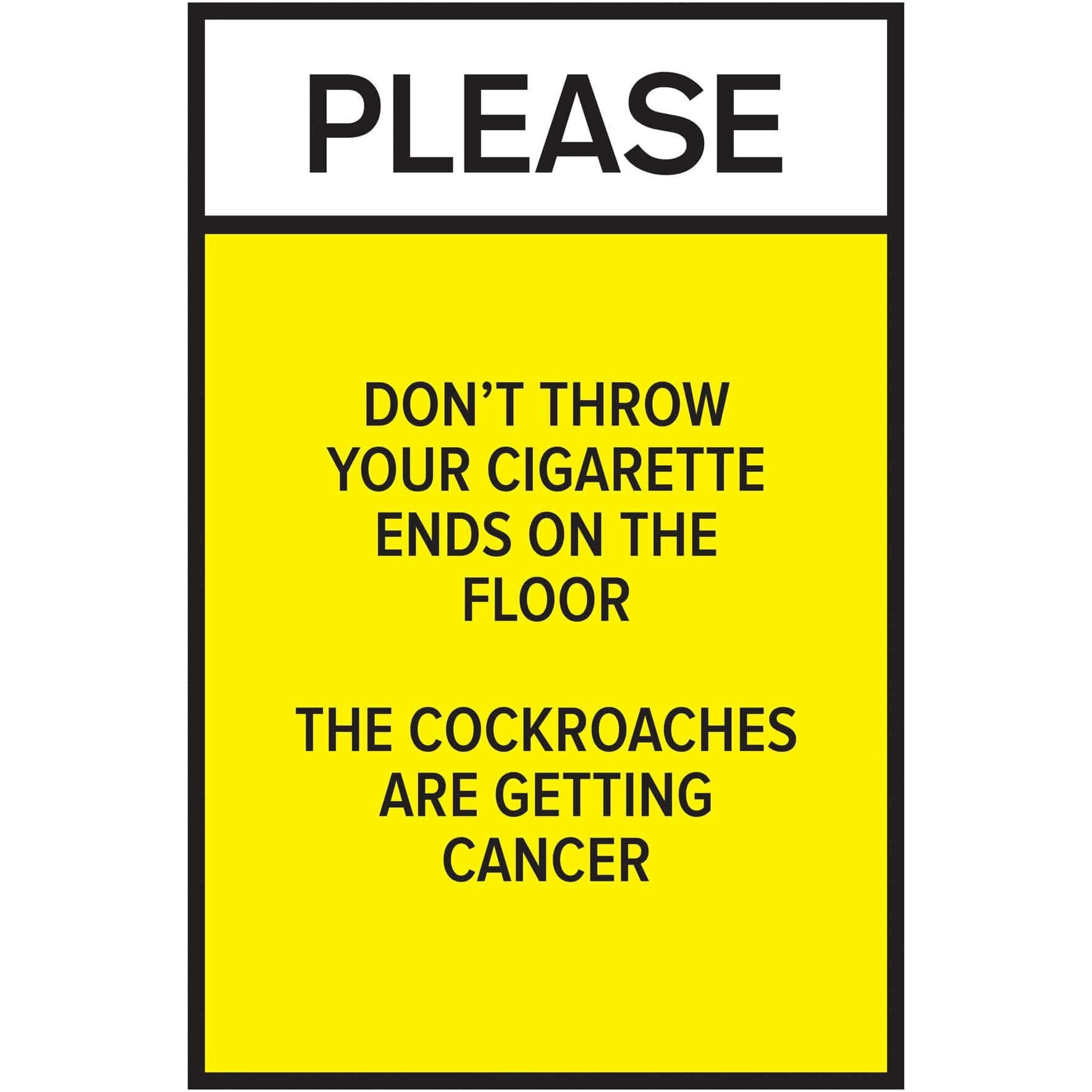 Inephos Warning Cigarette Funny Poster (12 X 18 Inch)