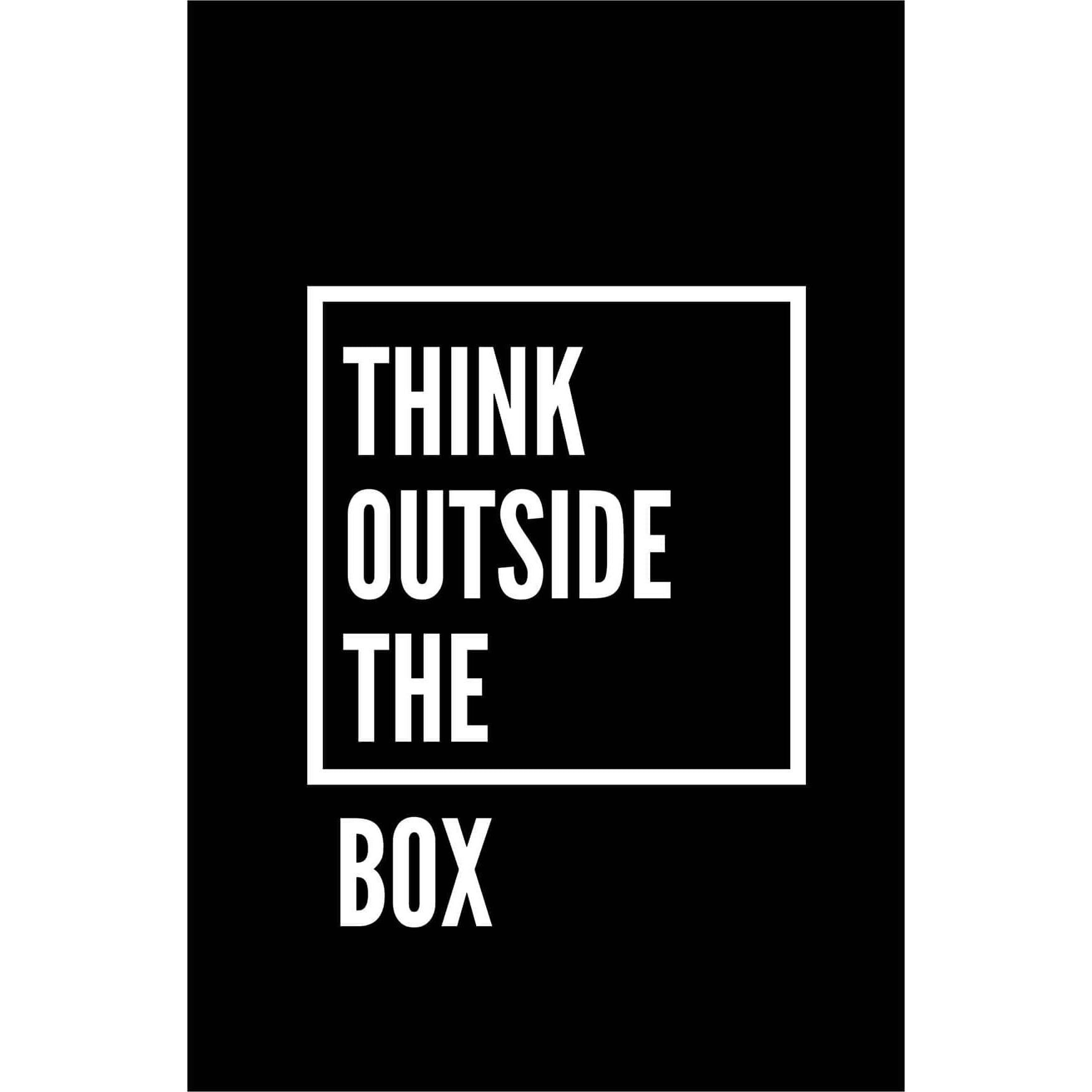 Inephos Think Outside The Box Inspirational Poster (12 X 18 Inch)