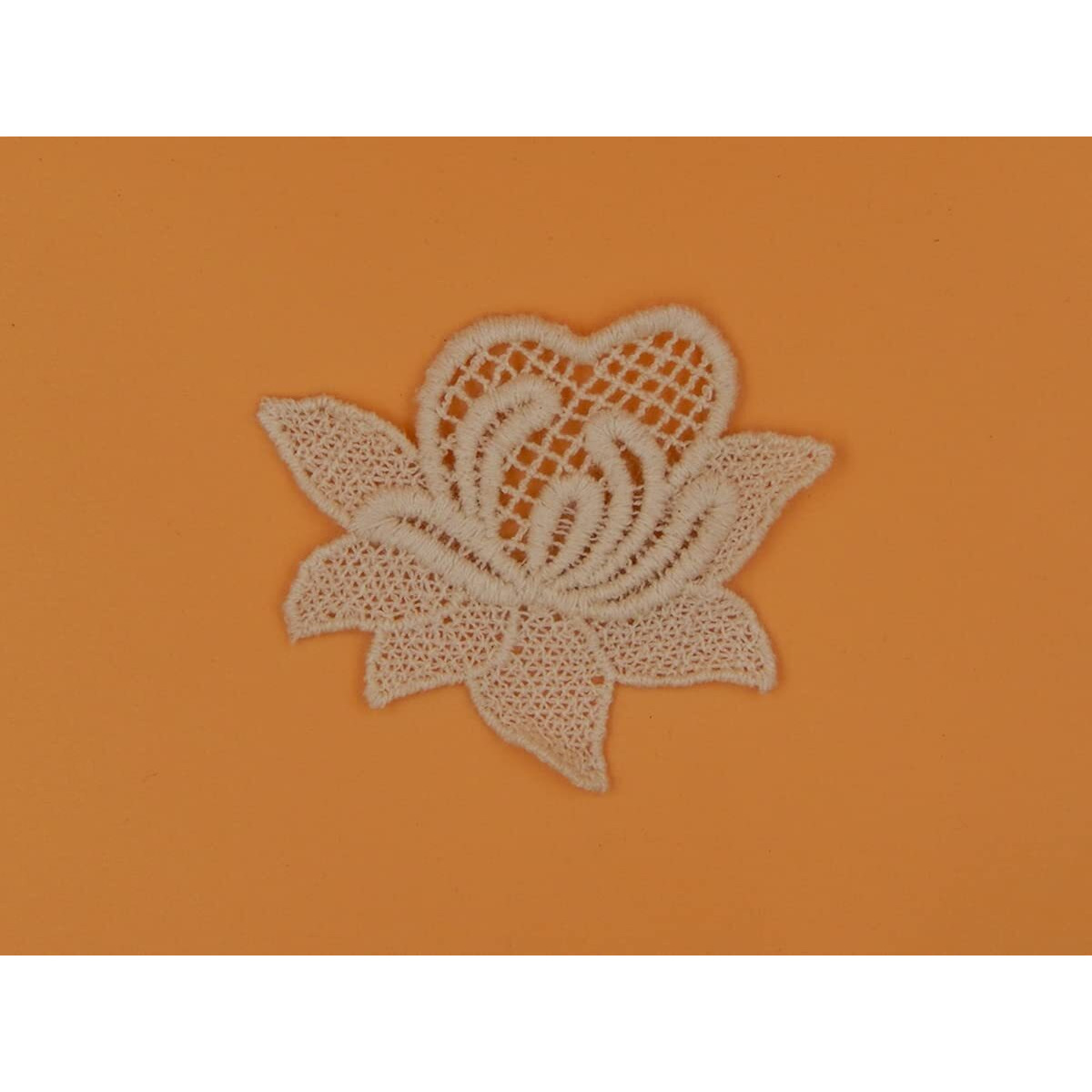 Beige Color,Embroidered Sew On Floral Patch For Saree,Suit,Lace Jewelry,Qty 50 Pcs Packet,Used As Designer Embroidery Patch,Applique,Sewing Supplies,3D Cotton Lace Patch Work,Diy Art & Craft