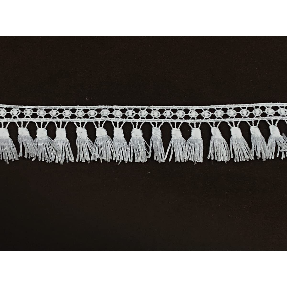Orient Lace Craft Elegant White Embroidery Tassel Lace  5M Decorative Lace Trim For Sarees, Dresses, Dupattas & Diy Crafts