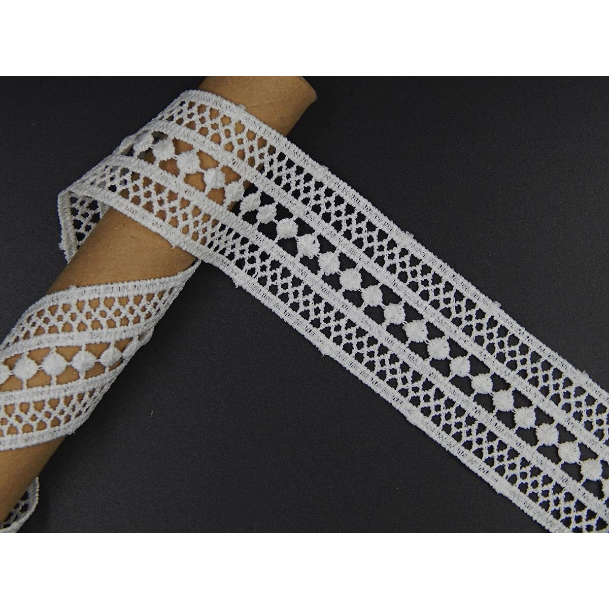 White Beeding Lace And Border Material For Suits,Saree & Dupatta (3.5 Cm) Qty 10 Meter,Used As Trims,Borders,Embroidery Lace,Applique,Fabric Lace,Sewing Supplies,Cotton Lace Work,Lace Applique,Diy
