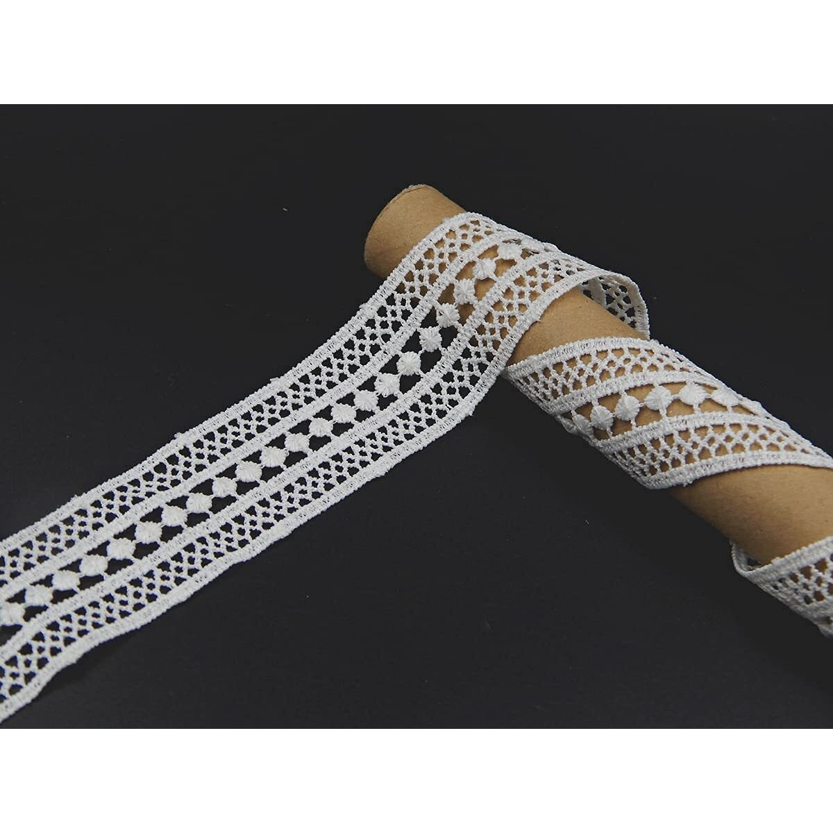 White Beeding Lace And Border Material For Suits,Saree & Dupatta (3.5 Cm) Qty 10 Meter,Used As Trims,Borders,Embroidery Lace,Applique,Fabric Lace,Sewing Supplies,Cotton Lace Work,Lace Applique,Diy