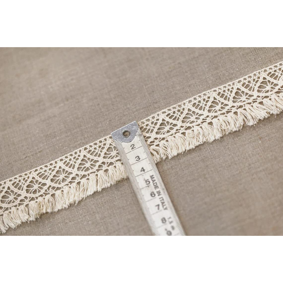 Orient Lace Craft ,Cotton Crochet/Crossia Jhallar Lace&Border Material-Used As Trims,Saree,Suit,Dresses,Lehenga,Blouses,Chunri Borders,Sewing Supplies,Curtains,Diy Art&Craft (Size 4 Cm)(Qty 5 Metres)