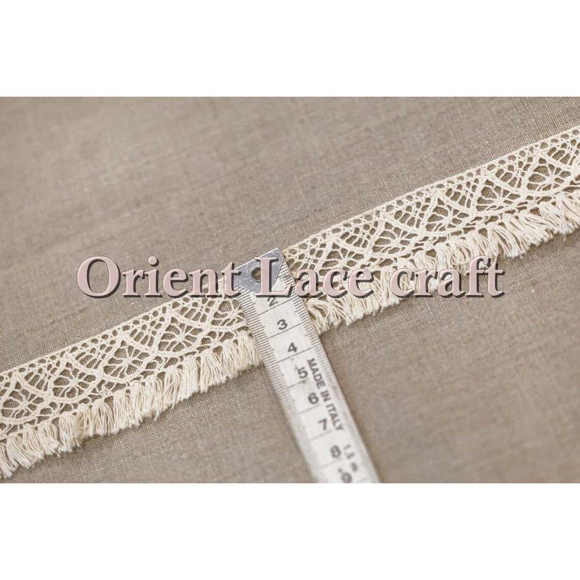 Orient Lace Craft ,Cotton Crochet/Crossia Jhallar Lace&Border Material-Used As Trims,Saree,Suit,Dresses,Lehenga,Blouses,Chunri Borders,Sewing Supplies,Curtains,Diy Art&Craft (Size 4 Cm)(Qty 5 Metres)