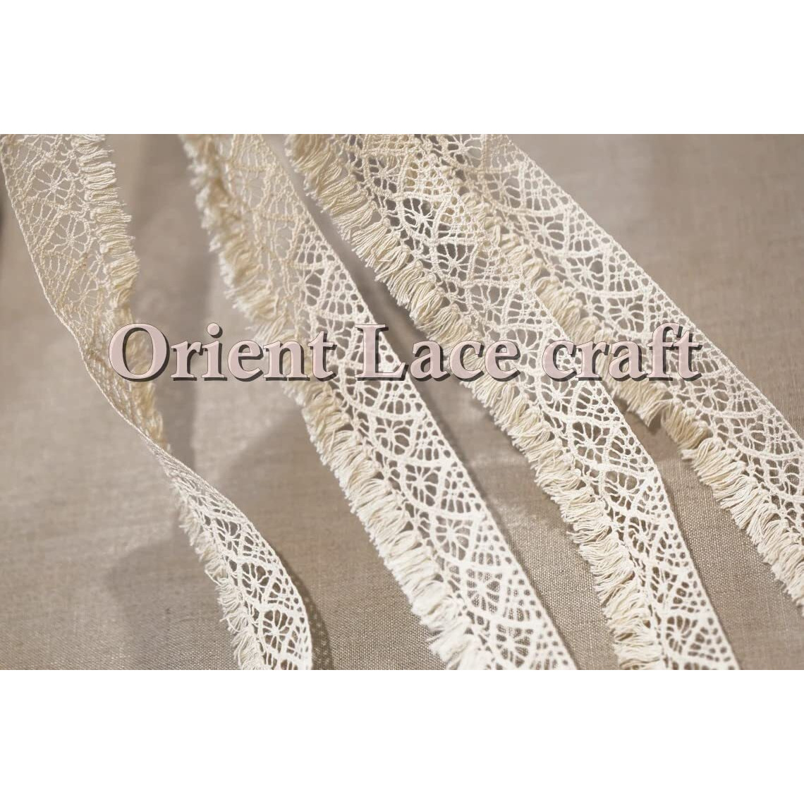 Orient Lace Craft ,Cotton Crochet/Crossia Jhallar Lace&Border Material-Used As Trims,Saree,Suit,Dresses,Lehenga,Blouses,Chunri Borders,Sewing Supplies,Curtains,Diy Art&Craft (Size 4 Cm)(Qty 5 Metres)