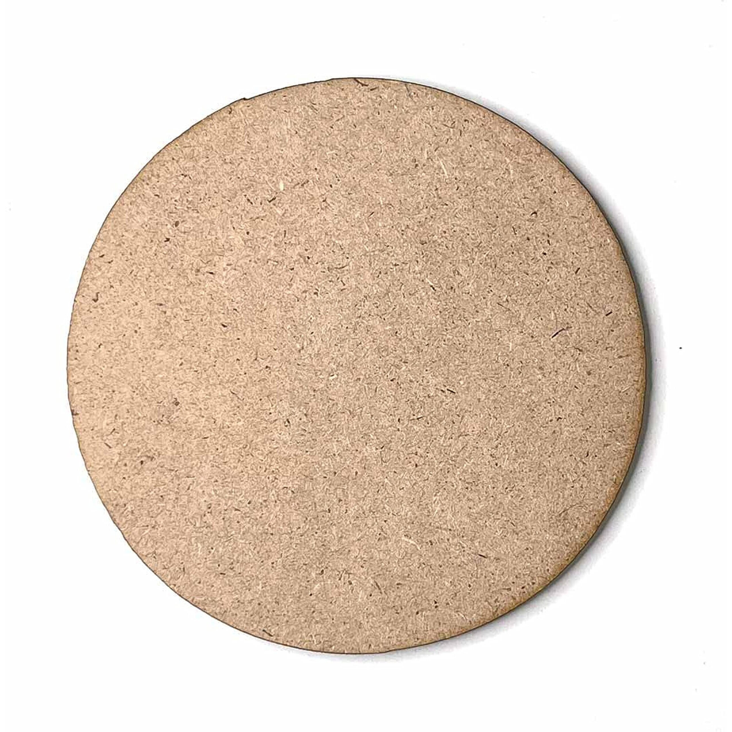 Adikala Mdf Plain Circle Shaped Blank Cutouts For Painting, Writing, Resin, Decoupage, Pyrography, Diy Art & Crafts, Creative Diy Gift 8. Inch-Set Of 2