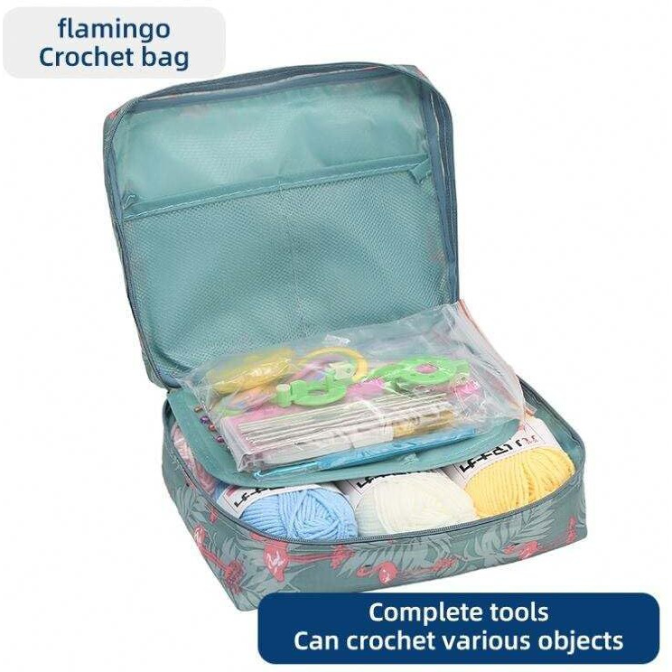 Tusmad Crochet Needle Kit 107 Pcs Crochet Crochet Starter Kit For Beginners, Ergonomic, Crochet Hooks Travel Bag, Crochet Kit For Beginners Adults Or Kids Tools & Accessories (107Pcs -Swan Bag)