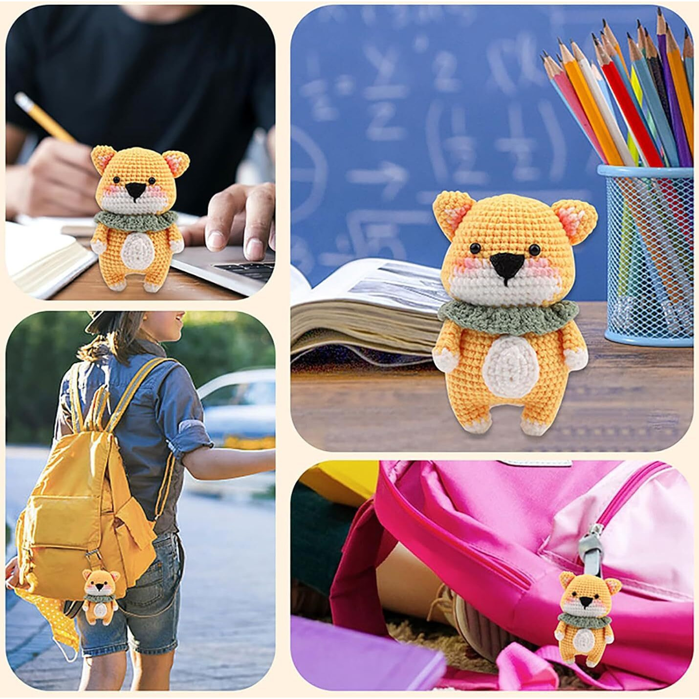 Tusmad Crochet Kit For Beginners, Cute Animals Complete Beginner Crochet Set, With Step-By-Step Video Tutorials, Crochet Kits For Adults And Kids, Diy Knitting Supplies Crochet Kit Dogs