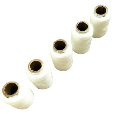 Hookcart Unbreakable Strong Cotton Thread For Flower Garland Making And Crafts, White, Pack Of 5