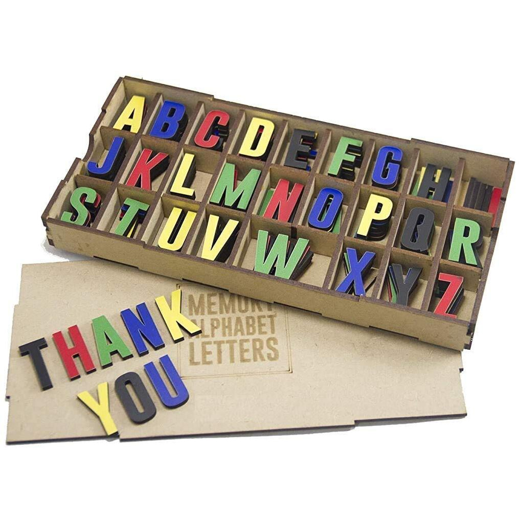 Xsource Wooden Alphabet Letters For Kids (130 Pieces, Multicolor, Ages 3+)