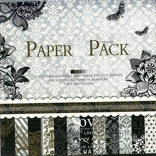 Qatalitic Pattern Design Printed Papers For Art & Craft (Vs12018), Size 12 X 12 Inch For Greeting Cardmaking & Project Book Making (24 Patterned Sheets + 3 Die Cut Sheets) Paper Designer Paper Pack