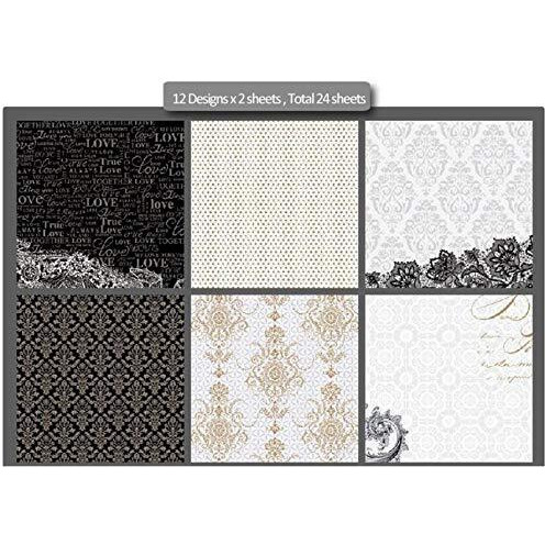 Qatalitic Pattern Design Printed Papers For Art & Craft (Vs12018), Size 12 X 12 Inch For Greeting Cardmaking & Project Book Making (24 Patterned Sheets + 3 Die Cut Sheets) Paper Designer Paper Pack
