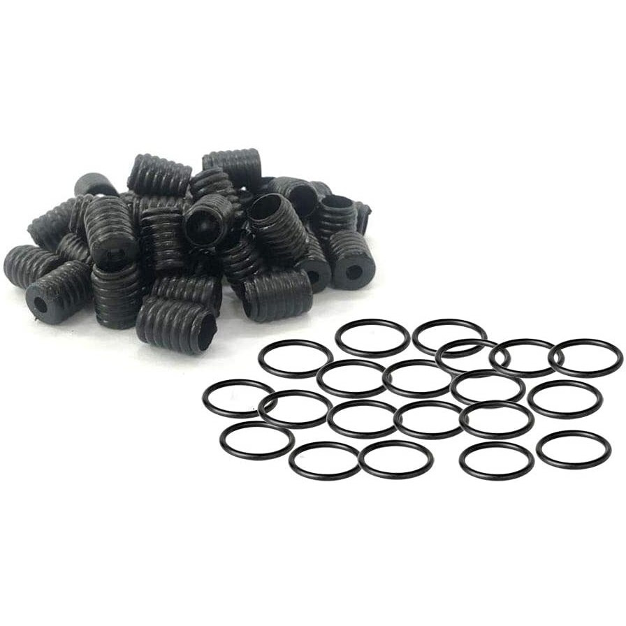 Aakriti Cord Lock Silicone Round Elastic Mask Adjustment Mask Accessories (100Pcs Cord Locks Toggles And 100Pcs Plastic Rings, Black)