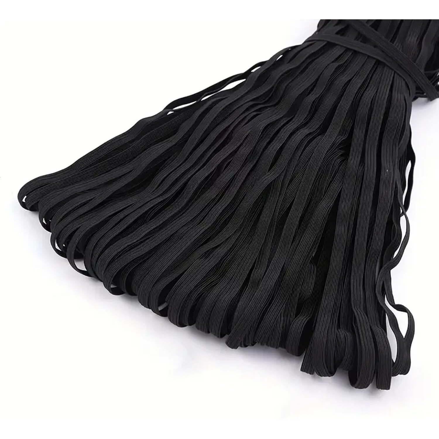 Venus Aqua 6Mm Color Elastic For Mask Making/Sewing 1/4 Inch Elastic Band Mask Rope Elastic Cord For Sewing Crafting For Adult Craft Diy (C-4-25Mtr, Black)