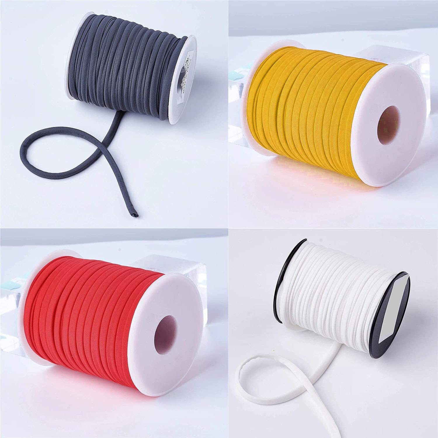 Aakriti 5Mm Color Elastic For Mask Making/Sewing 1/4 Inch Elastic Band Mask Rope Elastic Cord For Sewing Crafting For Adult Craft Diy (200 Meter, Multicolor)