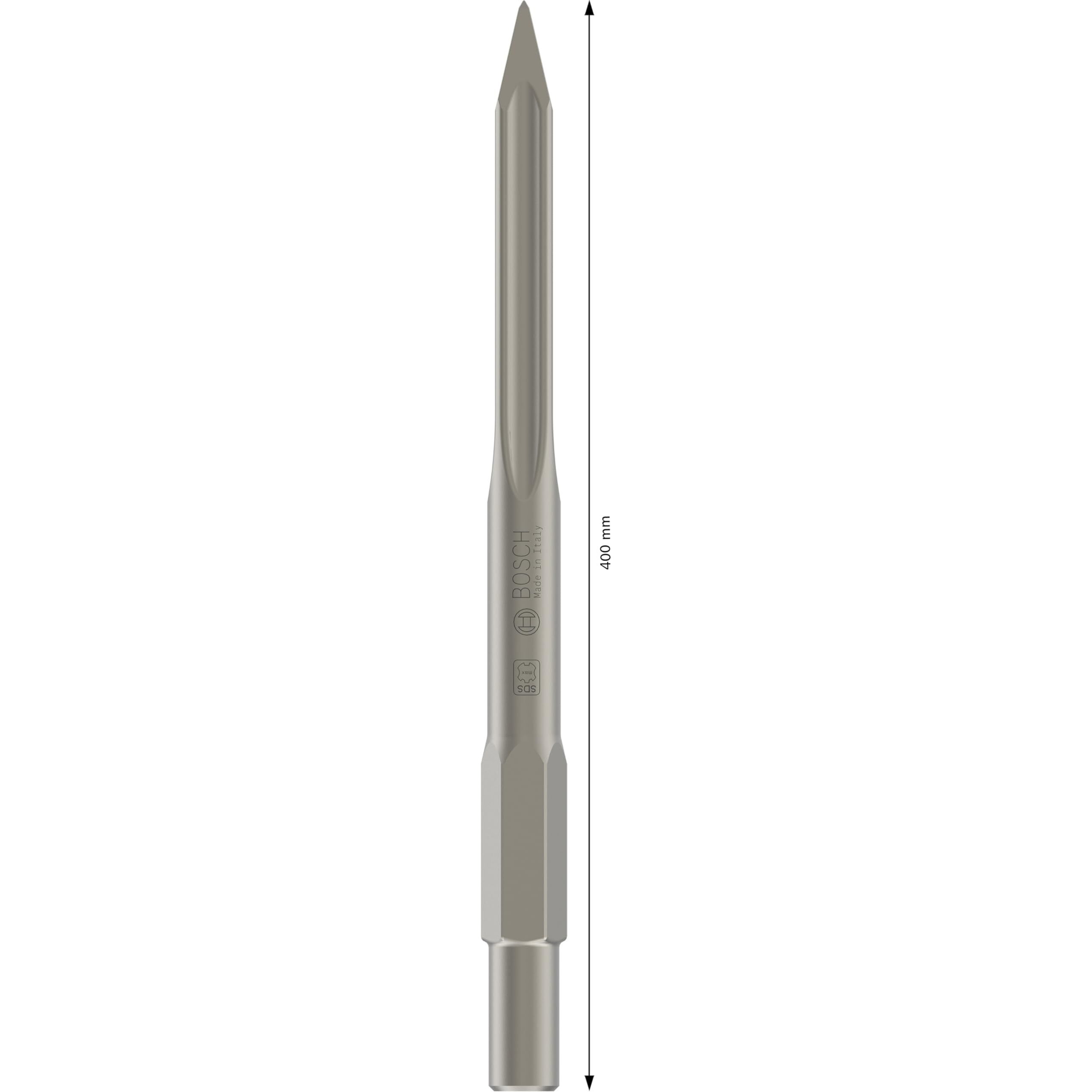 Bosch 2608690111 Self- Sharpening Pointed Chisel With 30 Mm Hex Shank Suitable For 16 Kg Hammer