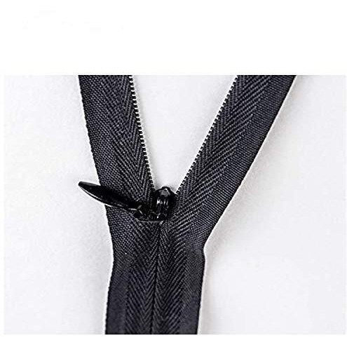 Aakriti Black Nylon Concealed Invisible Hidden Zipper For Boutique High Fashion Export Garment Dressmaking (22 Inch, Black, 10 Pcs)