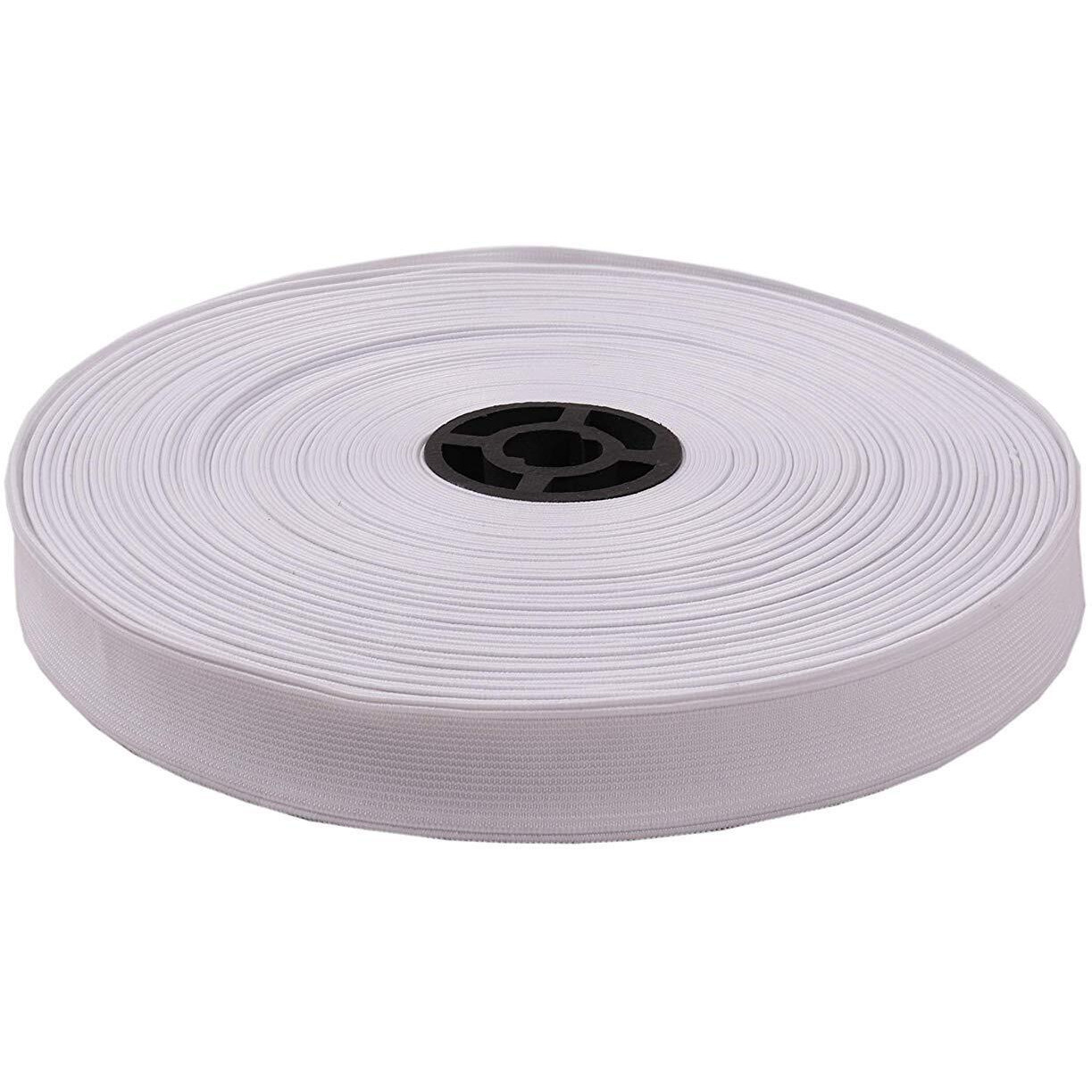 Jainsons Elastic 25 Meters Pack. Premium Boutique Range Heavy Quality, Ideal For Tailoring/Sewing, Fashion Designing, Boutique, Stitching. (1.50") White