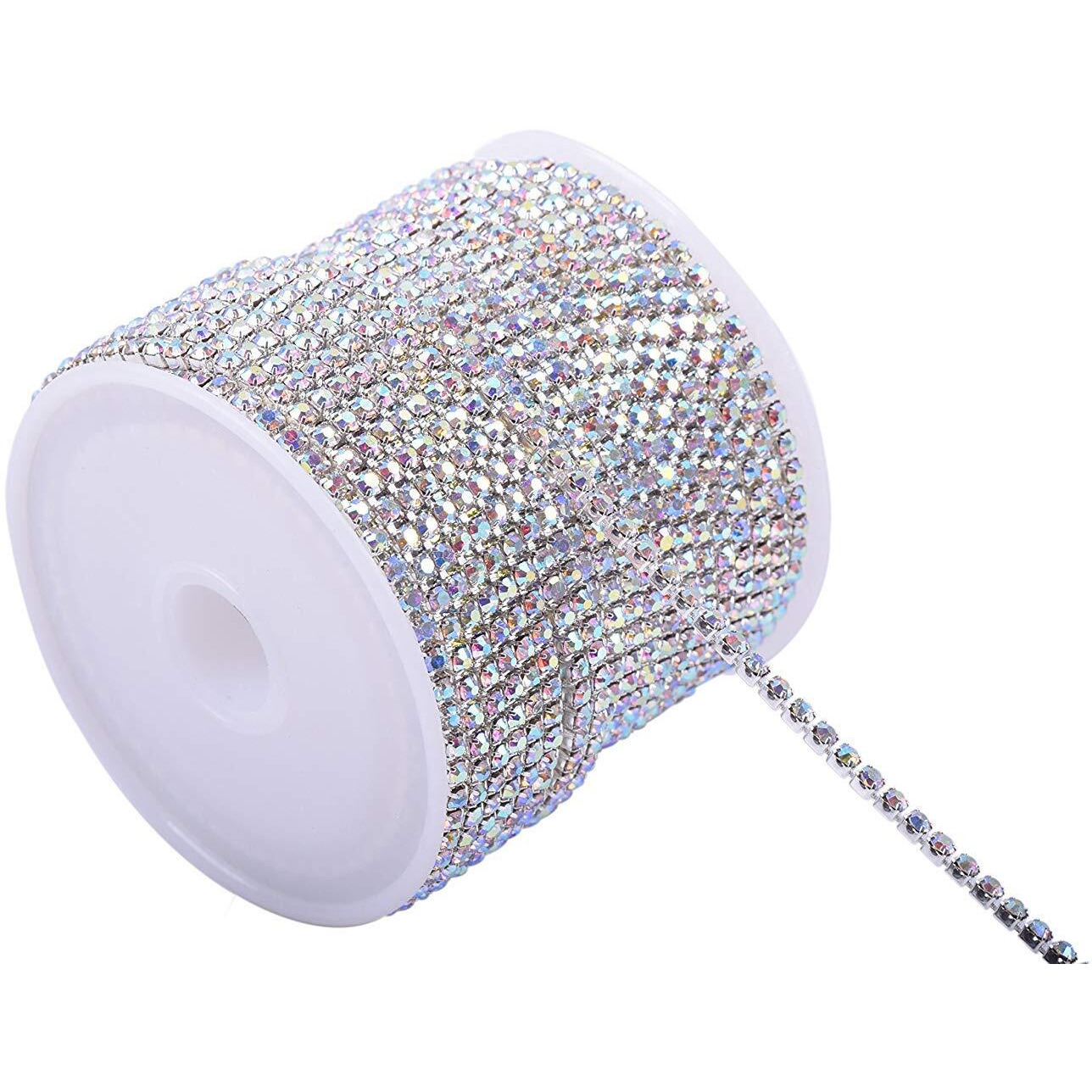 Diy Crafts Design No  4, 20 Yards Crystal Rhinestone, Crystal Rhinestone Close Chain Trimming Claw Chain Jewelry(Design No  4, 20 Yards Crystal Rhinestone)
