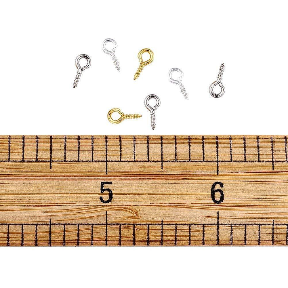 Diy Crafts Design No  14, Pack Of 50 Pcs, Mini Tone Screw Eyes Pin Findings Jewelry Making Find(Design No  14, Pack Of 50 Pcs)