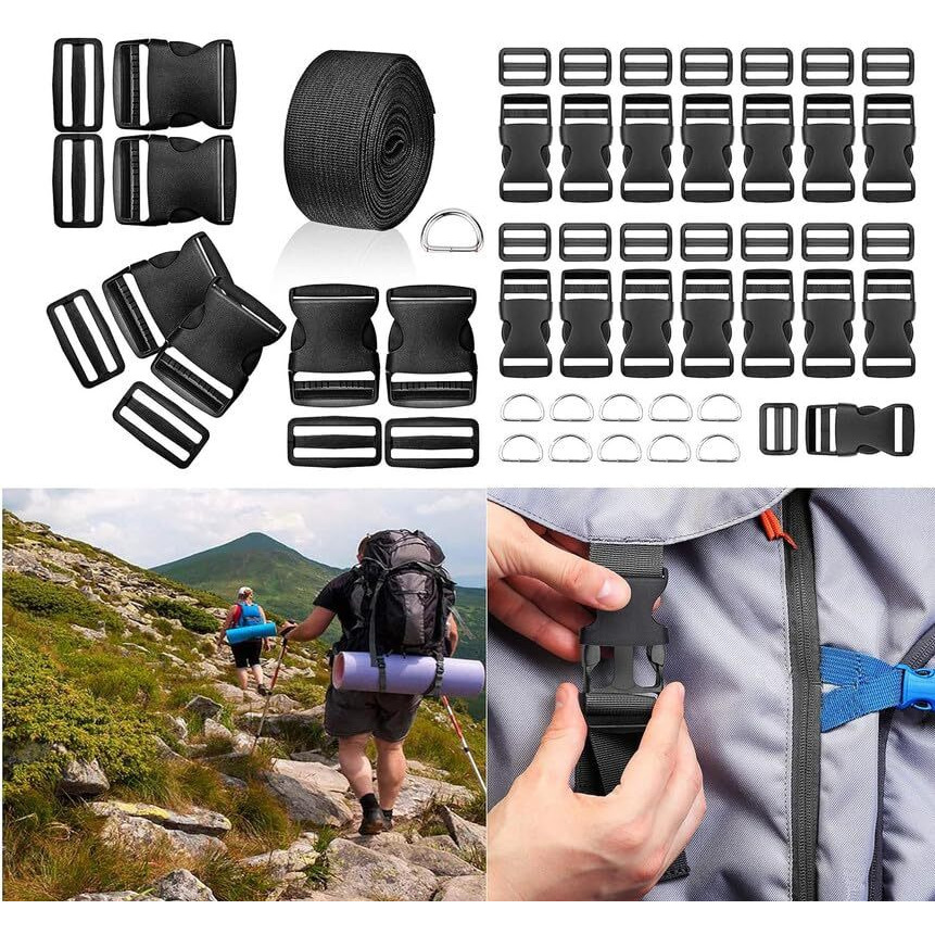 Diy Crafts Pack Of 350 Pcs, Multi Accessories Utility Set, 2 Inches Quick Release Buckles Plastic Side Release Buckles 15 Pieces Flat Shape 15 Pieces Tr(Pack Of 350 Pcs, Multi Accessories Utility Set)