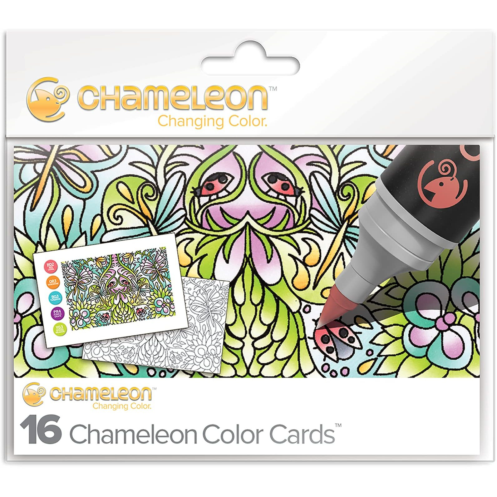 Chameleon Color Cards In Mirror Images