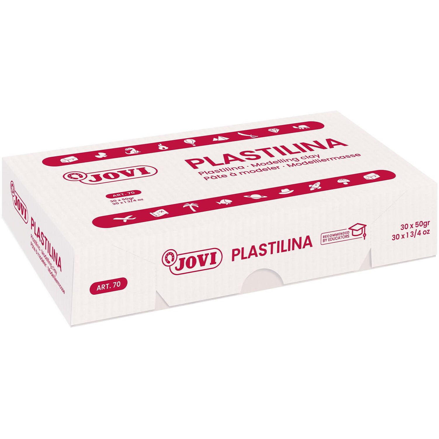 Jovi Plastilina Reusable & Non-Drying Modeling Clay 30, Red