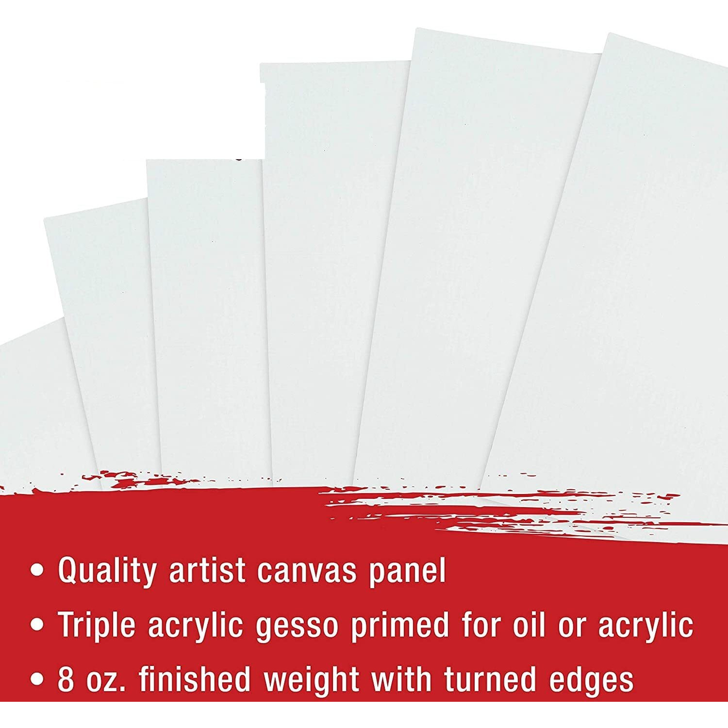 Worison Roy Fine Art Cotton Canvas Board Medium Grain 3 X 3 Inch With 4Mm Board Backing - Pack Of 15 - White