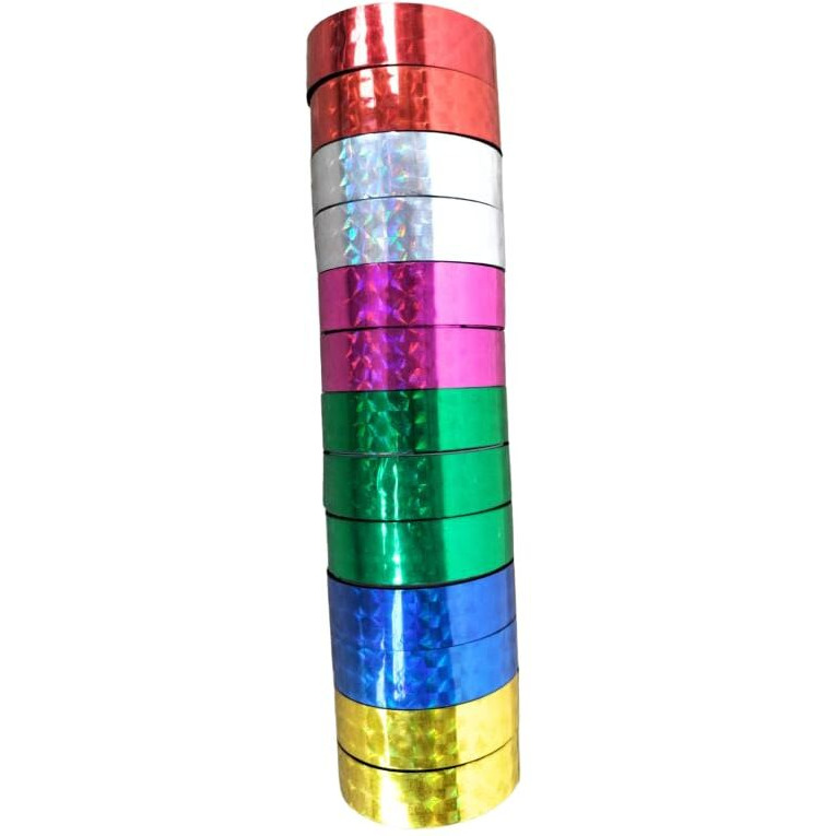 Hookcart 12 Mm Sparkling Glitter Tape For Art And Craft, 13 Piece