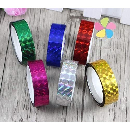 Hookcart 12 Mm Sparkling Glitter Tape For Art And Craft, 13 Piece