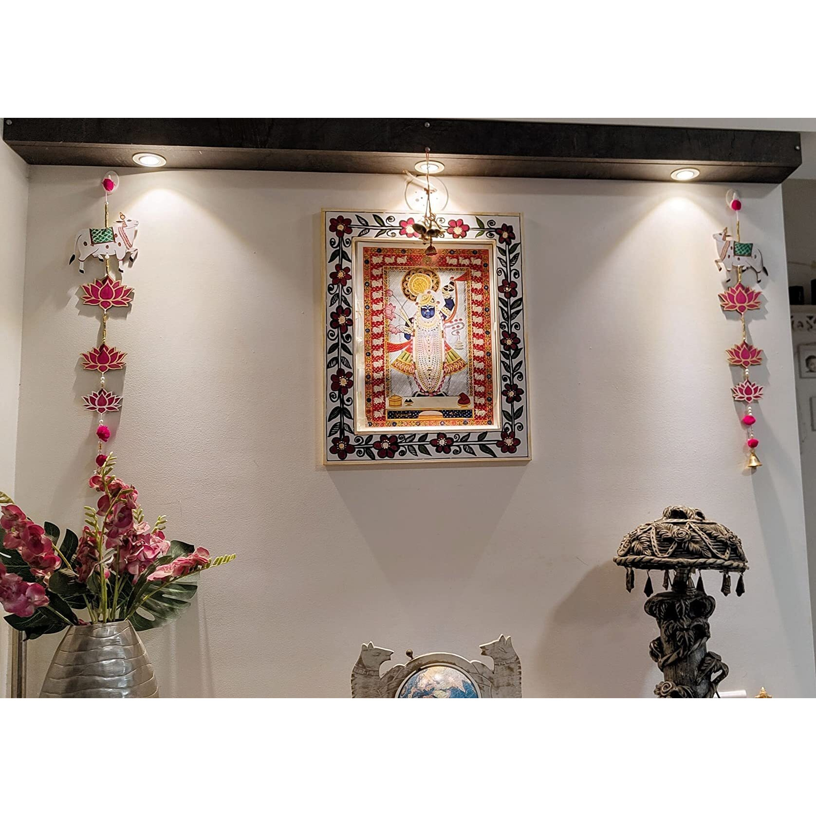 The Brown Box Pichwai Painting Mdf Cutouts,Pichwai Cow Cutouts,Art And Craft Kit For Adults,Lotus Cutouts,Hobby Kit,Wall Hanging Decor.