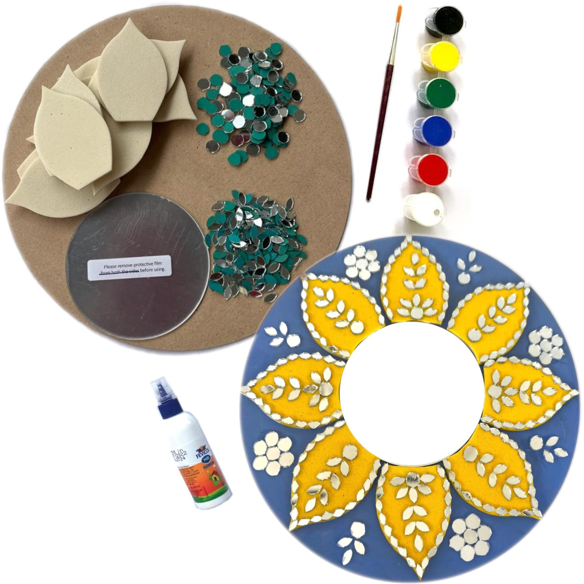 The Brown Box Lippan Art Kit (Circle),Art And Craft Kit,Craft Kit,Craft Kit For Adults,Hobby Kit,Hobby Craft,Diy Kit,Gift For Girls Age 10-15
